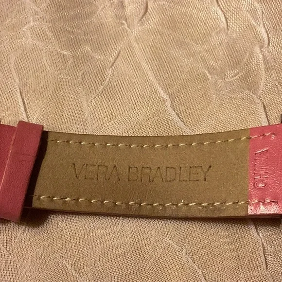 Vera Bradley Floral watch face with Leather pink band - Picture 5 of 10
